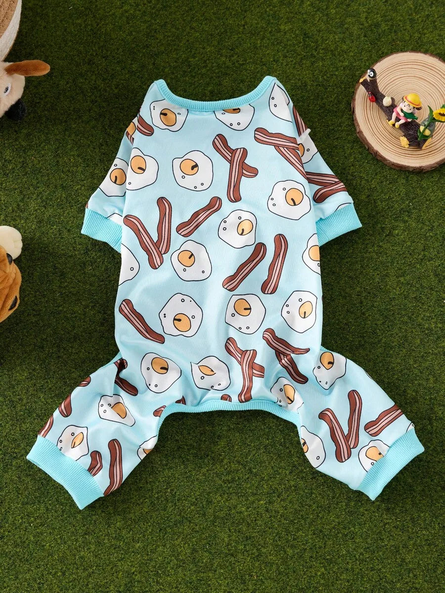 Cute Pet Pajamas - Soft Breathable Cartoon Sleepwear for Small Medium Dogs & Cats