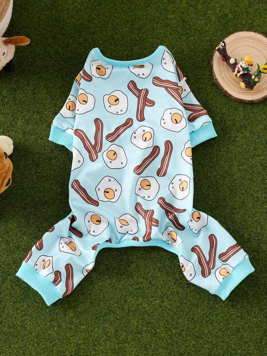 Cute Pet Pajamas - Soft Breathable Cartoon Sleepwear for Small Medium Dogs & Cats