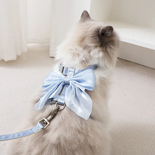 Adjustable Pet Harness & Leash - Traction Rope Set - For Cats Kittens Puppies Rabbits Ferrets