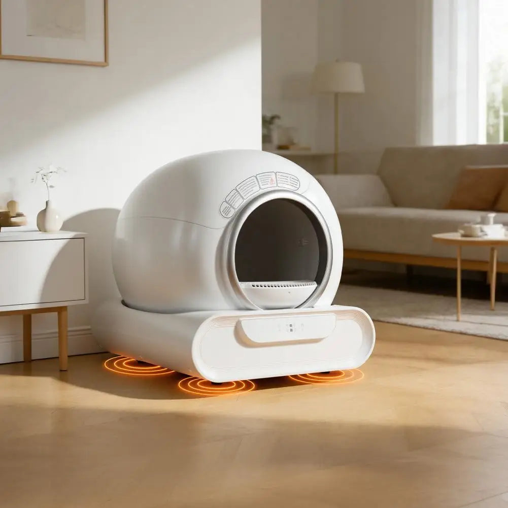 Self-Cleaning Cat Litter Tray,Electric Cat Litter Box,Smart Cat Litter Box with APP Remote Control,Spacious Entrance,Large Space