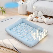 Square Cooling Pet Bed with Neck Support — Breathable, Waterproof & Anti-Slip for Dogs & Cats