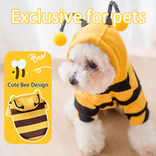 Cute Bee Costume Hoodie - Thickened Warm Pet Sweater for Halloween Cosplay Dogs Cats