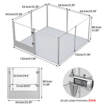 Clear Acrylic Dog Playpen - 6/7/8/10 Panel Indoor Pet Whelping Pen
