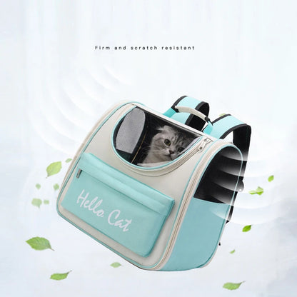 Outdoor Pet Backpack 1PC Cat and Dog Single Shoulder Double Shoulder Handheld Crossbody Breathable Outdoor Car Safety  Supplies