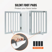 Dog Gate Freestanding Pet Gate 3 Panels Foldable for Narrow Passageways Expandable Dog Barrier