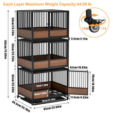 Heavy Duty Dog Crate - Rolling Pet Kennel with Removable Tray & Wheels