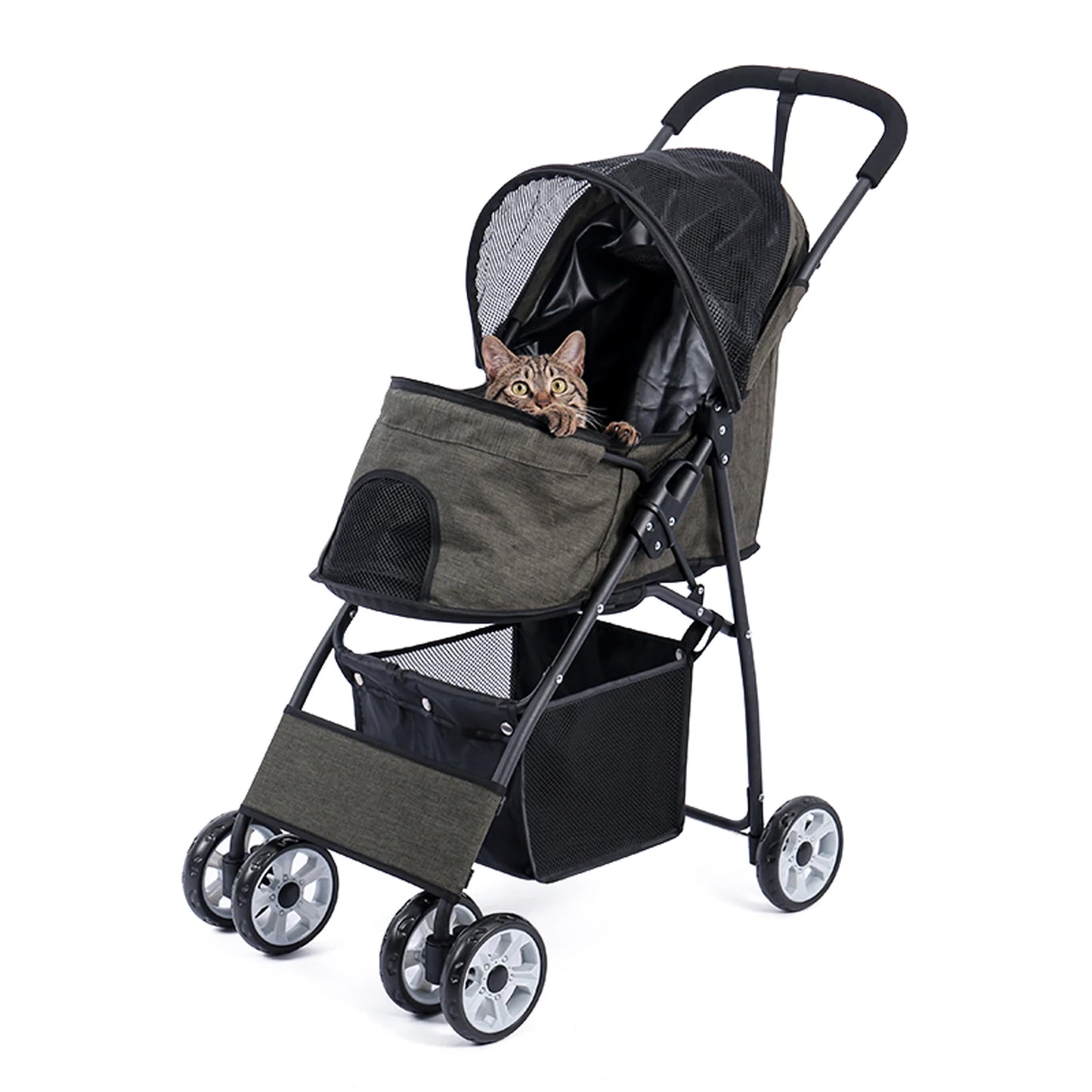 Small Cats & Dogs Pet Trolley,Portable Outdoor Travel Walking - Dog Cat Foldable Pet Stroller Carrier Portable Dog Cat Stroller