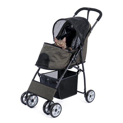 Small Cats & Dogs Pet Trolley,Portable Outdoor Travel Walking - Dog Cat Foldable Pet Stroller Carrier Portable Dog Cat Stroller