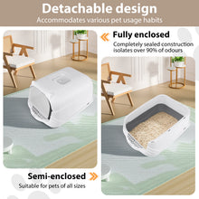 Cat Litter Box Pet Litter Tray Fully-enclosed & Semi-enclosed Splashproof Pet Toilet Cleaning Basin Supplies Kitten Tray Bedpan