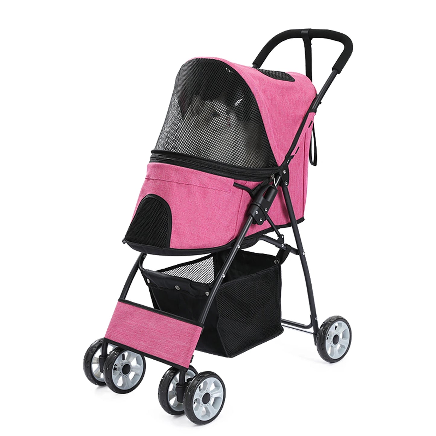 Small Cats & Dogs Pet Trolley,Portable Outdoor Travel Walking - Dog Cat Foldable Pet Stroller Carrier Portable Dog Cat Stroller