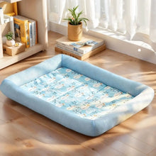 Square Cooling Pet Bed with Neck Support — Breathable, Waterproof & Anti-Slip for Dogs & Cats