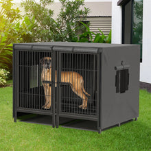 Hundebox für große Hunde – XXXL Metallkäfig mit Trennwand und Bodenwanne