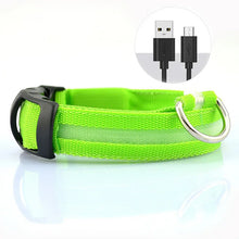 LED Light Dog Collar - USB Rechargeable Flashing Pet Safety Harness - Adjustable Small Large Dogs