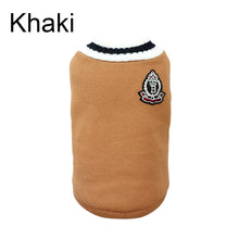 Winter Warm Pet Dog Sweater - College Style V-Neck Knitwear Vest for Small Dogs