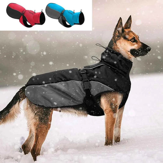 Waterproof Reflective Winter Dog Coat - Warm Windproof Jacket for Large Dogs