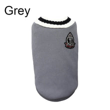Winter Warm Pet Dog Sweater - College Style V-Neck Knitwear Vest for Small Dogs
