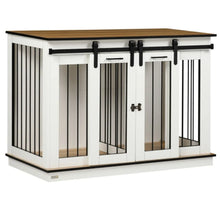 Dog Crate Furniture – Double Wooden Dog Crate for Large & Small Dogs, Indoor Dog Kennel
