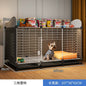 Small Medium Dog Cage for Teddy Bichon Pet House with Sleeping Area One Room One Toilet Design for Puppies Removable Tray Kennel