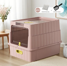 1pc Extra Large Size Full Enclosed Cat Litter Box Anti-Splash Special Cleaning Cat Toilet for Cats