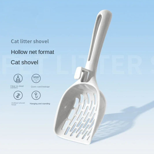 Cat Litter Scoop - Plastic Self-Cleaning Shovel with Base, Kitten Toilet Cleaning Tool