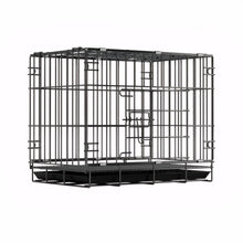 Double Door Dog Crate - Pet Kennel with Plastic Tray & Puppy Divider
