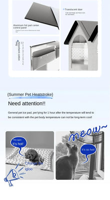 Cat Cooling House – Summer Cooling Bed for Cats and Small Dogs