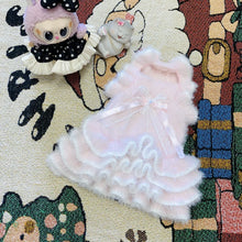 Knitted Pet Dress - Autumn Winter Puff Skirt Sweater for Small Dogs Cats Puppies