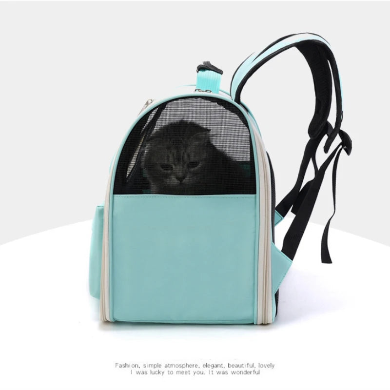 Outdoor Pet Backpack 1PC Cat and Dog Single Shoulder Double Shoulder Handheld Crossbody Breathable Outdoor Car Safety  Supplies