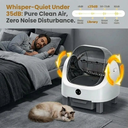 Automatic Self Cleaning Litter Box for Pet Cats Supplies Large Smart Toilet with Smart APP Control, Odor & Safety Sensors