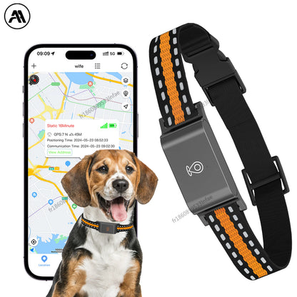 IP67 Waterproof 4G GPS Tracker for Dogs & Cats – Mini Real-Time Anti-Lost Pet Locator, Fashion Smart Collar
