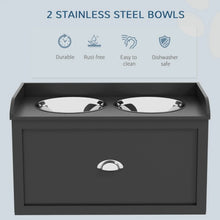 Elevated Pet Feeding Station – Raised Dog & Cat Feeder with 21L Storage Cabinet & Stainless Steel Bowls