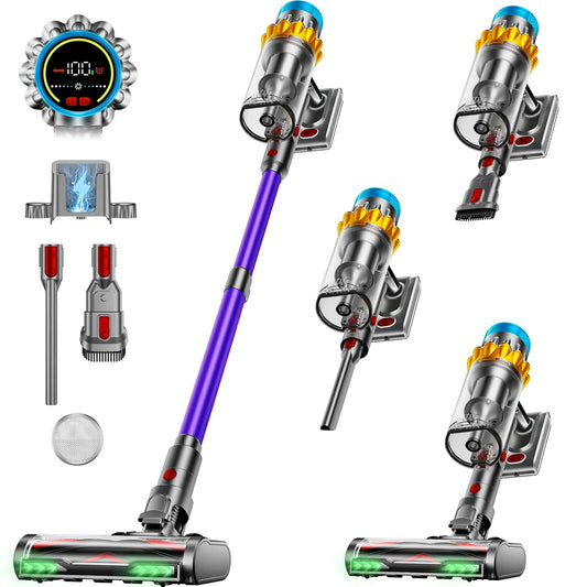 Cordless Vacuum Cleaner 65KPA Strong Suction for Pet Hair and Carpet VAKERR X15 Pro 650W 70Mins Runtime Household cleaning