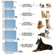 New Dog Cooling Mat Summer Washable Portable Pet Coolings Pad for Dogs Cat Ice Silk Blanket Sofa Breathable Sleeping Mat