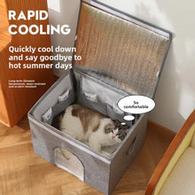 New Summer Cool Cat Nest Portable Foldable Pet Cooling House with Homemade Ice Bag Air Conditioning Cat Nest for Cats
