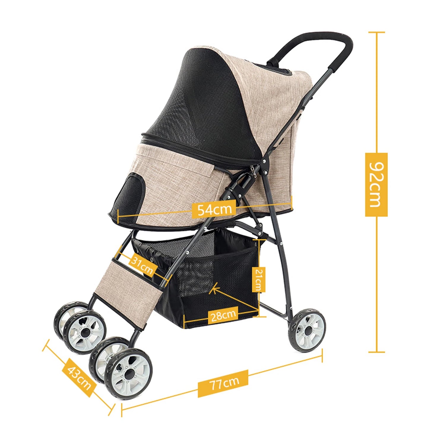 Small Cats & Dogs Pet Trolley,Portable Outdoor Travel Walking - Dog Cat Foldable Pet Stroller Carrier Portable Dog Cat Stroller