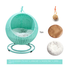 Winter Cat and Dog Kennel Rattan Pet Products Summer Pet Kennel Cool Kennel Hanging Cat Basket Four Seasons Universal Pet Mat