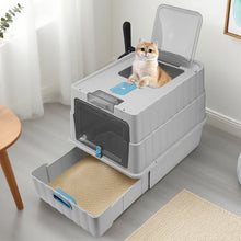 1pc Extra Large Size Full Enclosed Cat Litter Box Anti-Splash Special Cleaning Cat Toilet for Cats