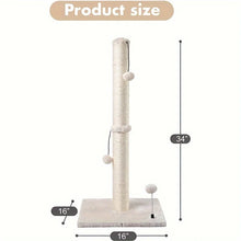 Kratzbaum für Katzen 86 cm mit Sisal-Kratzstamm – Hoher Katzenkratzbaum für Wohnungskatzen mit Spielball