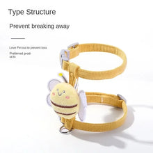 Cartoon Bee Cat Harness Set - Adjustable Double Layer Collar & Leash - Small Medium Pets