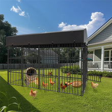 Heavy Duty Large Dog Kennel - Welded Metal Outdoor Pet Run with Roof
