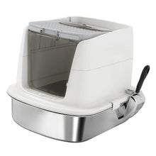 Large Stainless Steel Cat Litter Tray Metal Enclosure Cat Bed Furniture for Pet Supplies Cat Room