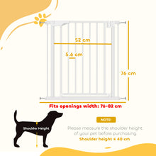 Pet Safety Gate – Auto-Close Dog & Cat Gate for Doorways and Stairs, 76–82 cm Wide
