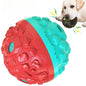 Natural Dog Chew Toy Teeth Cleaning Pet Rubber Ball Rolling Interactive Squeaky Chewer For Small Medium Larger Dog Activity Game
