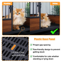 Heavy Duty Dog Crate - Rolling Pet Kennel with Removable Tray & Wheels