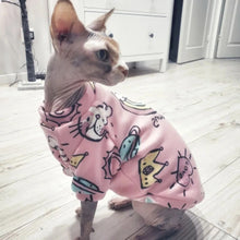 Winter Sphynx Cat Clothes - Warm Fleece Hoodie Coat for Hairless Cats Small Dogs