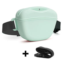 Dog Treat Pouch with Training Clicker and Enhanced Magnetic Closure, 1.67 Cup Silicone Treat Bag Fanny Pack with Adjustable Waist Belt for Pet Training and Walking (Black)