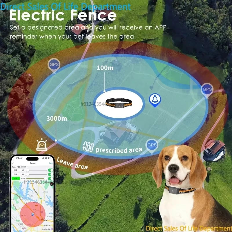 IP67 Waterproof Mini 4G GPS Pet Tracker Anti Lost Real Time Locator Dog Cat Collar with App Control for Small Medium Pets