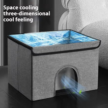 New Summer Cool Cat Nest Portable Foldable Pet Cooling House with Homemade Ice Bag Air Conditioning Cat Nest for Cats