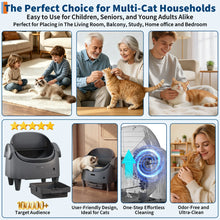 HAUSPROFI Smart Self Cleaning Litter Box Large Capacity,10.5L,Cat Toilet Supplies with Odor Control App Control for Large Cat Multiple Cat