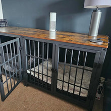 Large Wooden Dog Crate - Furniture Style Pet Kennel with 3 Doors